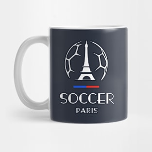 SOCCER PARIS Flag Football Eiffel Tower Mug